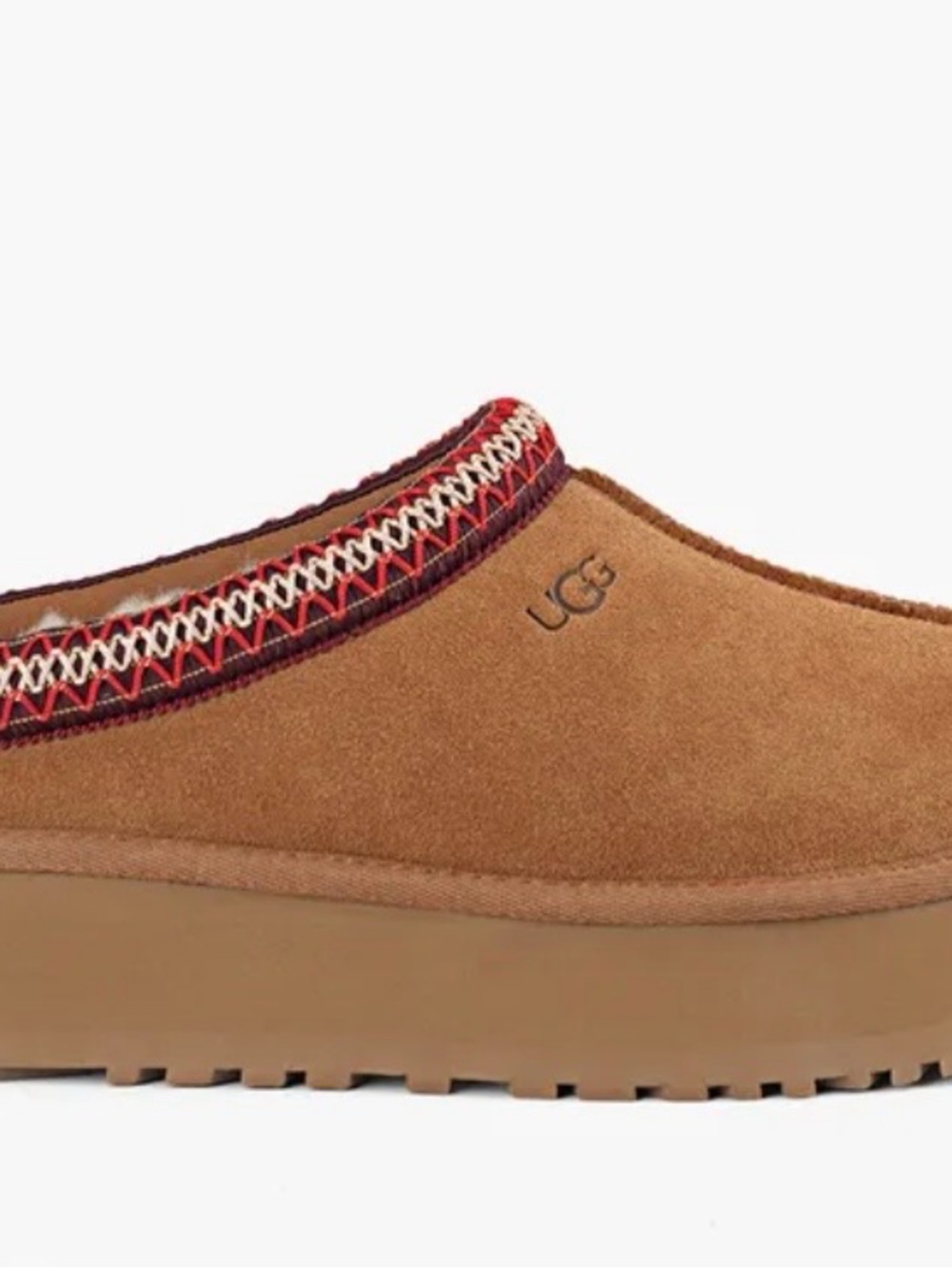 UGG Tasman platform Chestnut Suede Slip-On Mule